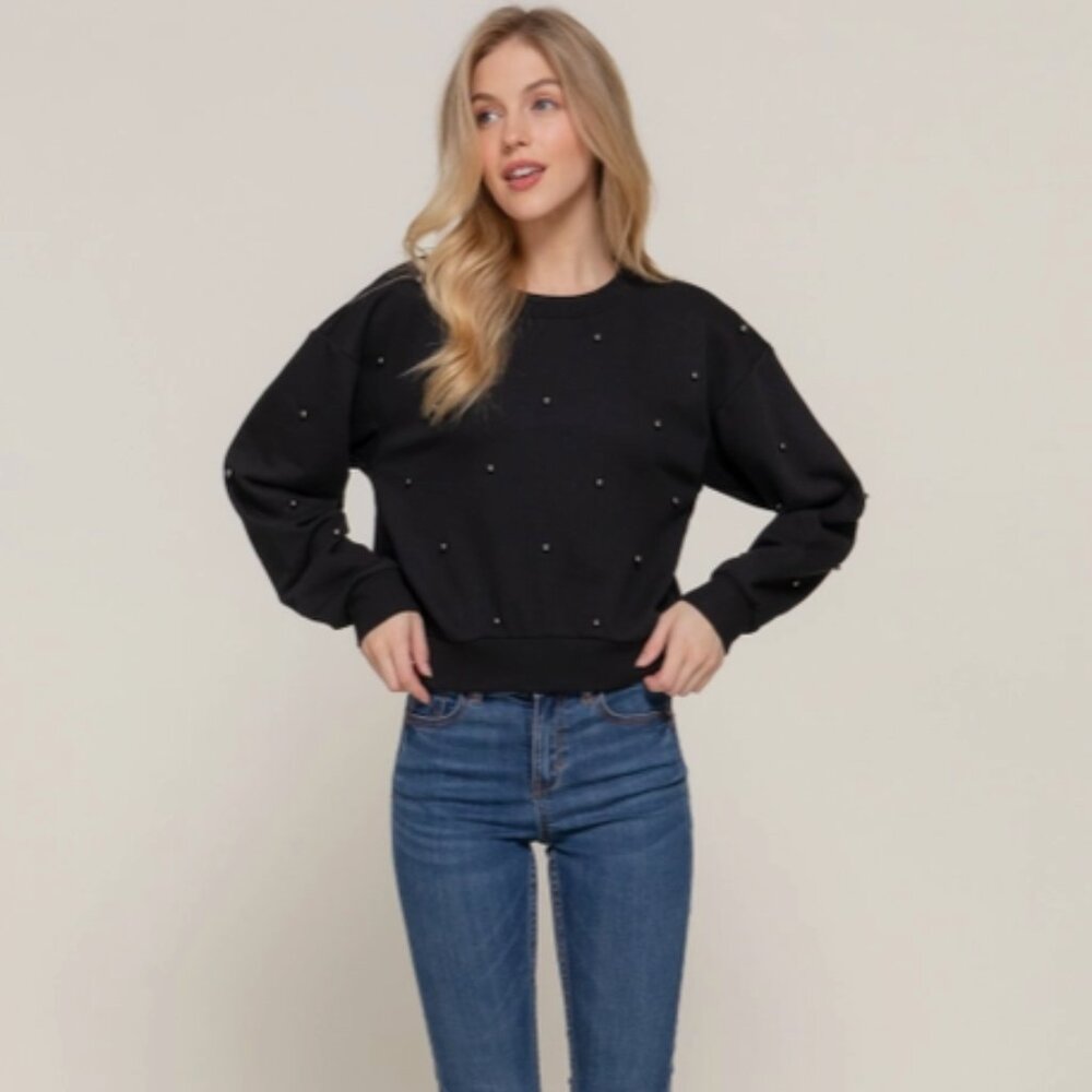 Pearl Studded Sweatshirt